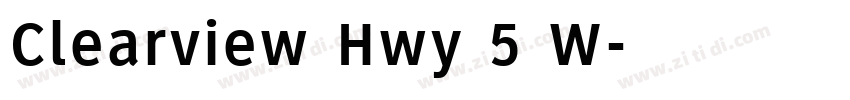 Clearview Hwy 5 W字体转换